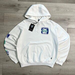 BNWT Afends - Utopia - Men's White Organic Cotton Hoodie - Size Medium